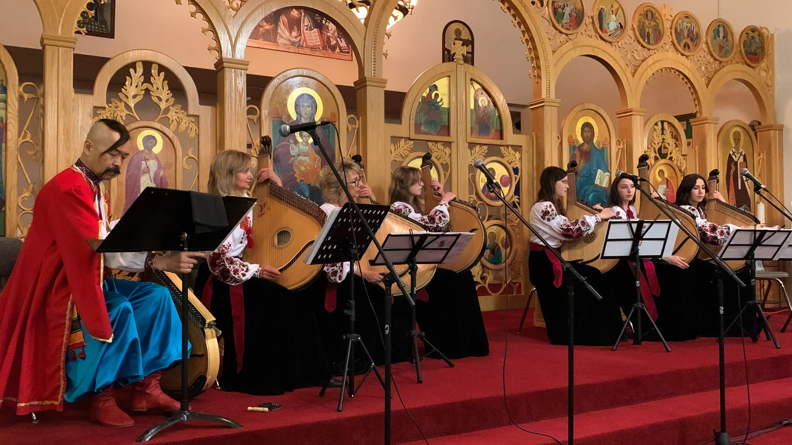 Feyeria bandura players perform Ukrainian folk songs at Edmonton concert